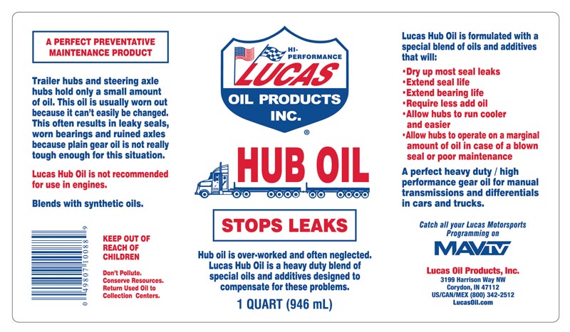 Lucas Hub Oil 1 QT