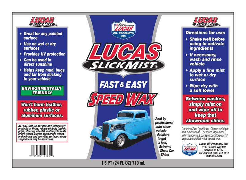 Lucas Slick Mist Speed Wax 24 FL OZ