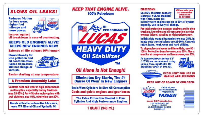 LUCAS HD OIL STABILIZER 1 QT