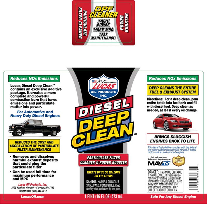 Lucas Diesel Deep Clean 16 FL OZ