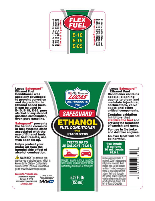 Safeguard Ethanol Fuel Conditioner With Stabilizers 5.25 FL OZ