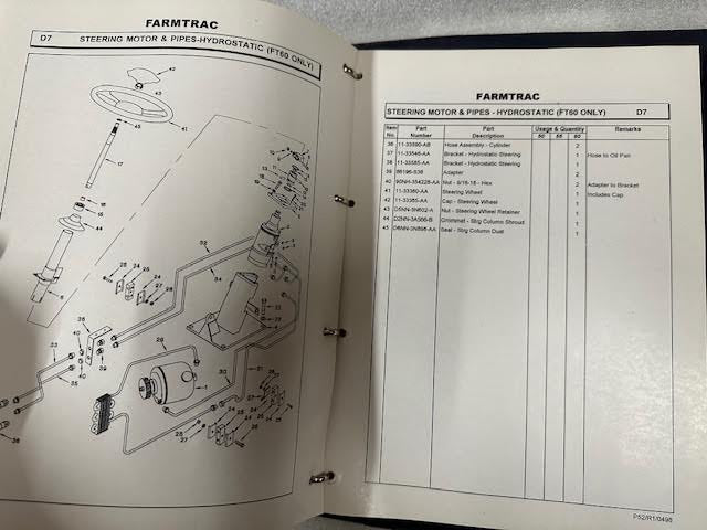 FARMTRAC PARTS CATALOG 50/55/60