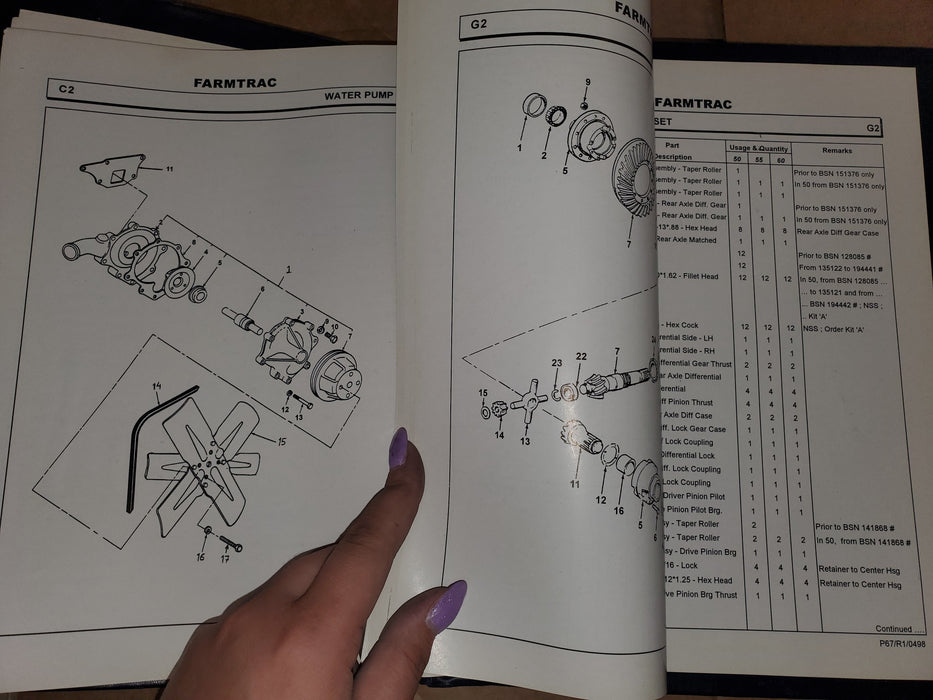 Farmtrac 50/55/60 Part Manual