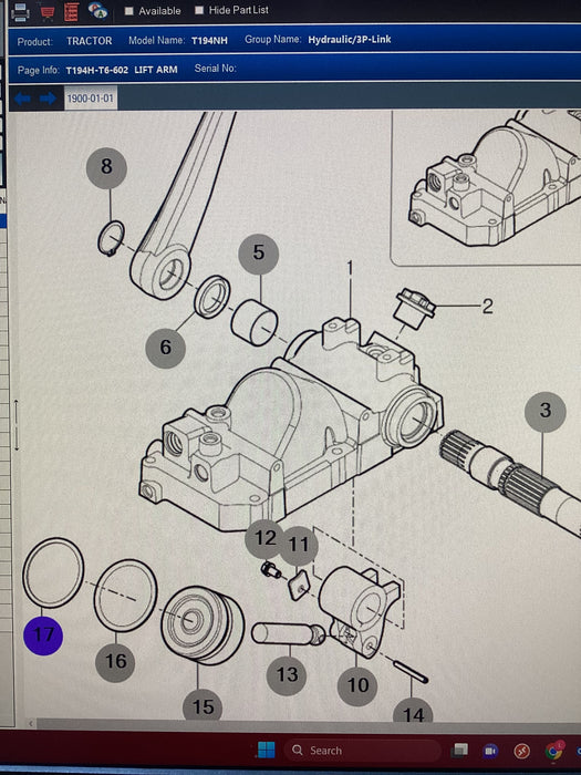 TYM/MAHINDRA TRACTOR O RING P, V7201057070