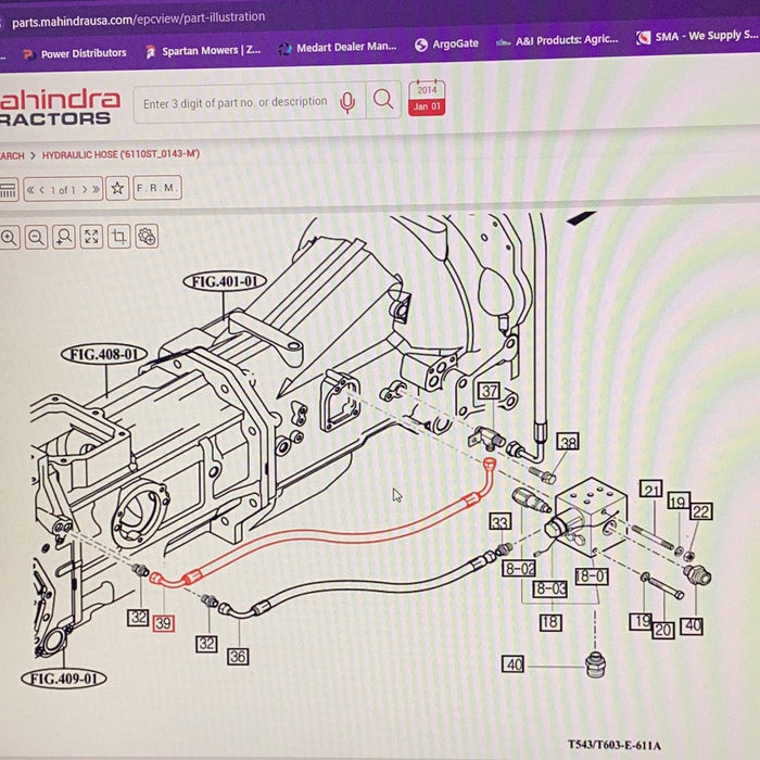 TYM/Mahindra Hydraulic Hose, 19965180390