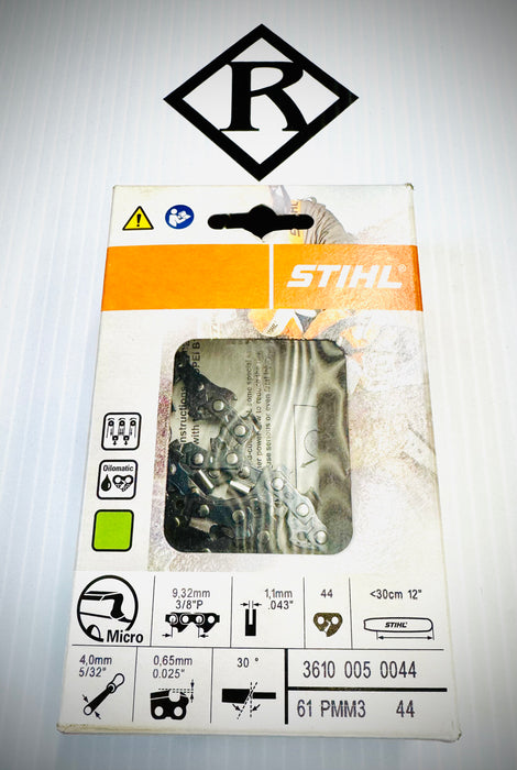 Stihl 12" Chain, Picco Slim Loop .043 3/8", 61PMM3 44, 36100050044