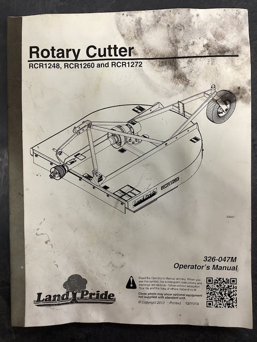 Rotary Cutter RCR1248, RCR1260 and RCR1272 Operator's Manual